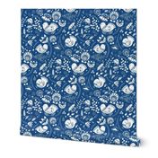 Birdie toile classic blue INV