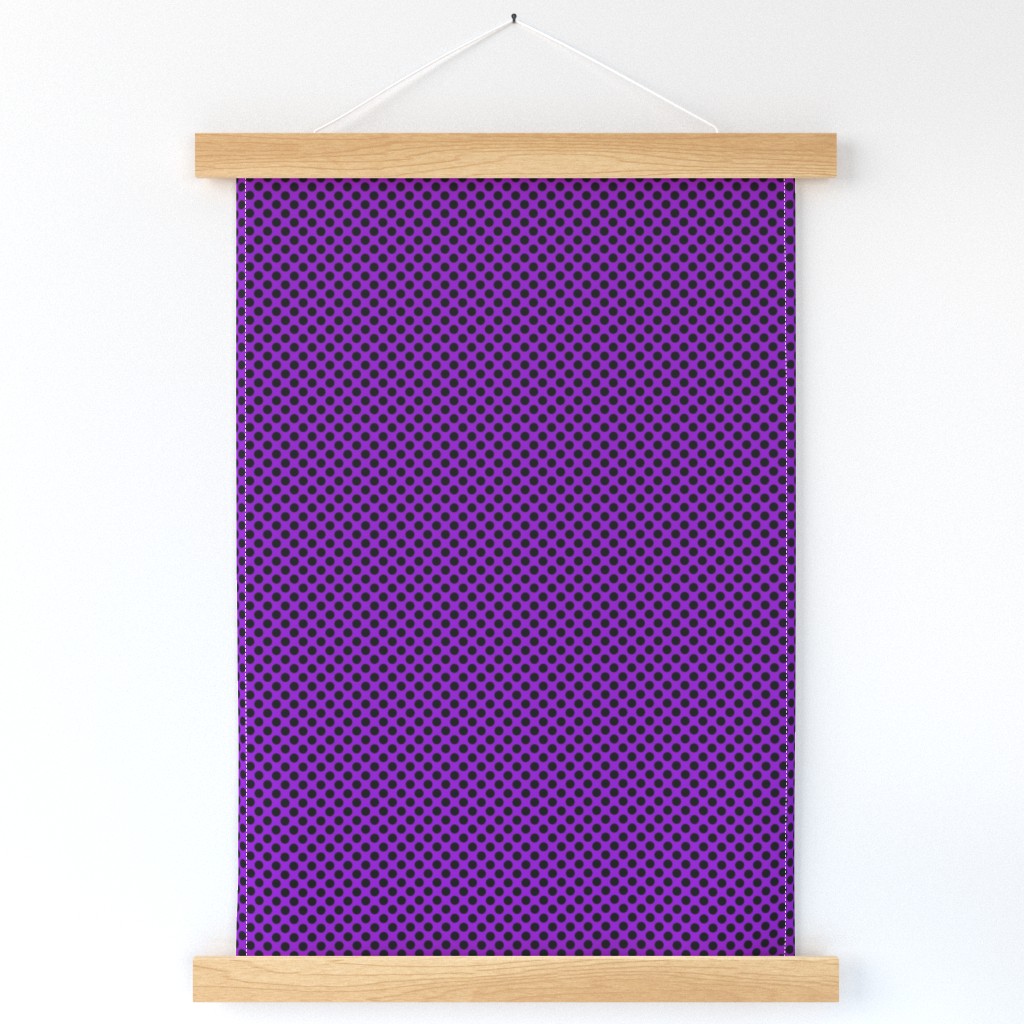 Purple Black Polka Dots (small)