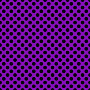 Purple Black Polka Dots (medium)