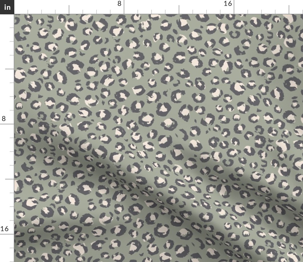 Medium // 2020 Animal Print faded feel sage leopard print