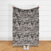 Town house toile brown