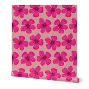 Smaller Scale-Hibiscus bright magenta