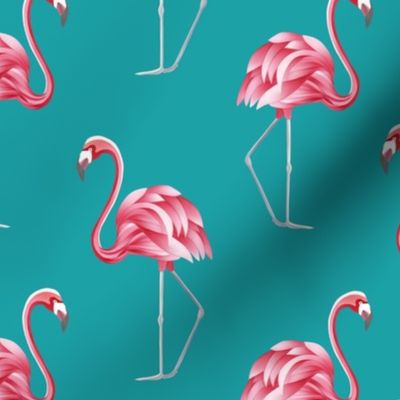 Teal flamingo