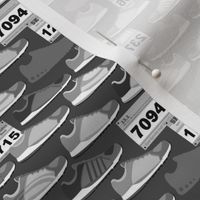 Running Shoes & Racebibs - Grayscale -  Small Scale