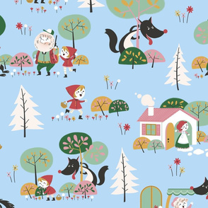 Red Hood Fabric, Wallpaper and Home Decor | Spoonflower
