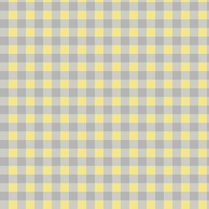 buffalo plaid - yellow and gray