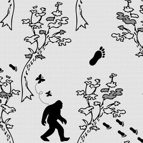 Bigfoot Sasquatch Off the Wall Toile