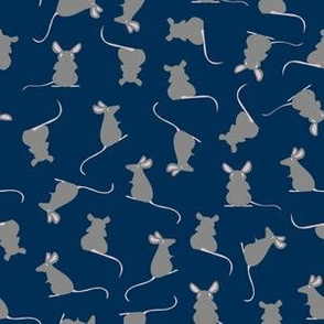 Rat pattern - multi directional - Midnight blue