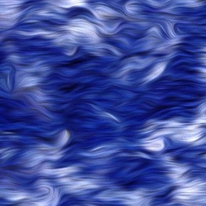 tie dye in blue - large - painting effect