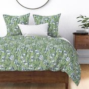 Toile Just Iris | Navy+White+Celery Green