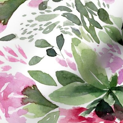 Watercolor Loose Florals