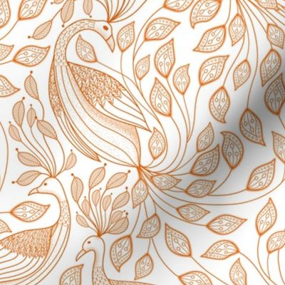 toile peacock 2020 orange 