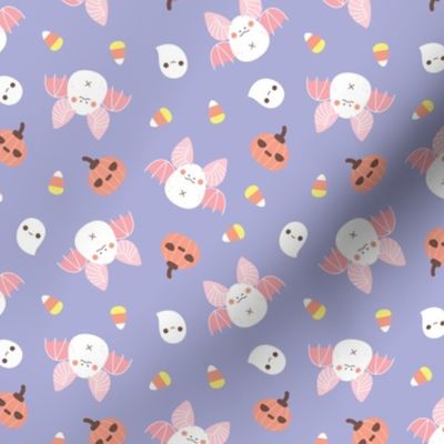 Pastel Kawaii Halloween bat pattern