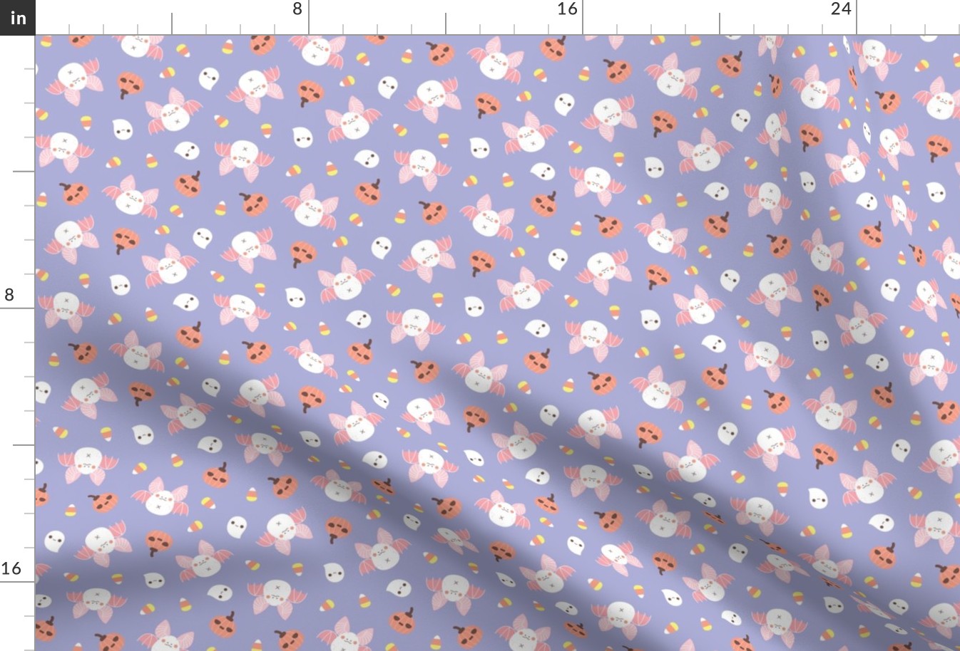 Pastel Kawaii Halloween bat pattern