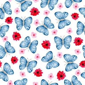 BKRD Butterfly Blue 8x8