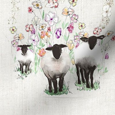 HAPPY SHEEP EMBROIDERY COSMOS