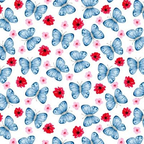 Butterfly Blue 6x6