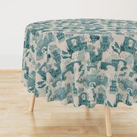 Mermaid Toile {Blue} large