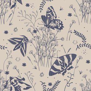 Meadow toile | light latte blue