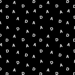 Sweet DAD minimal father text dada design abstract typography print with expressions from the heart monochrome black and white SMALL