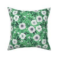 Bold floral in green