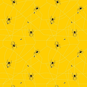 Spiders n flies yellow small