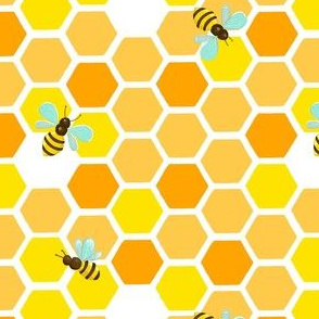 Honey Yellow Orange  Bees