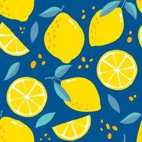 Fruit Lemons_Modern blue