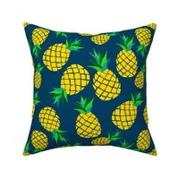 (L) Fruit Pineapples on dark blue