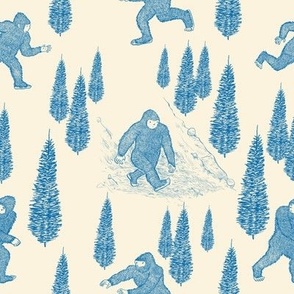 Bigfoot Blue Toile