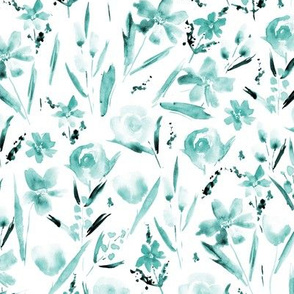 Mint Ethereal wildflowers -watercolor florals p292