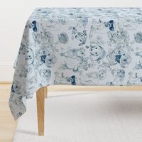 Dog Park Toile // Navy (Large Scale)