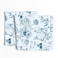 Dog Park Toile // Navy (Large Scale)