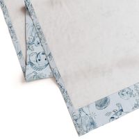 Dog Park Toile // Navy (Large Scale)