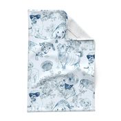 Dog Park Toile // Navy (Large Scale)