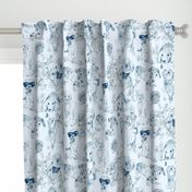 Dog Park Toile // Navy (Large Scale)