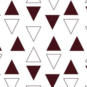 maroon triangles 1 inch