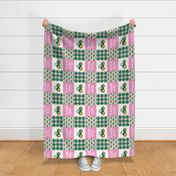 Farm Girl  - Tractors - Green and Pink - Plaid (90) - LAD20