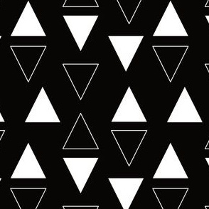 white triangles on black 1 inch