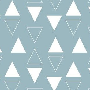 white triangles on wave blue