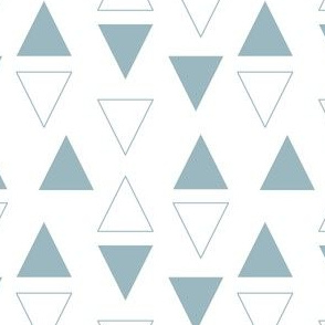wave blue triangles 1 inch
