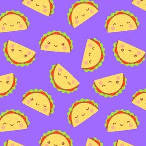 Happy Tacos on Purple