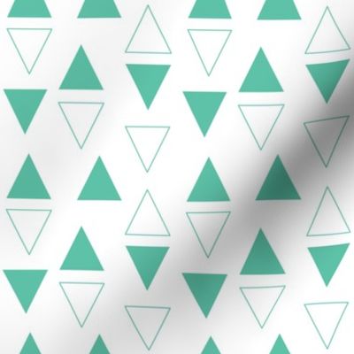 Biscay Green triangles 1 inch