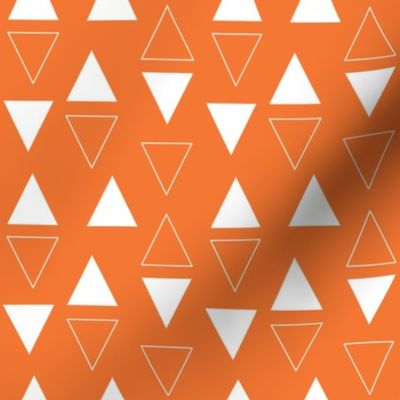 white triangles on orange peel 1 inch