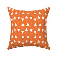 white triangles on orange peel 1 inch