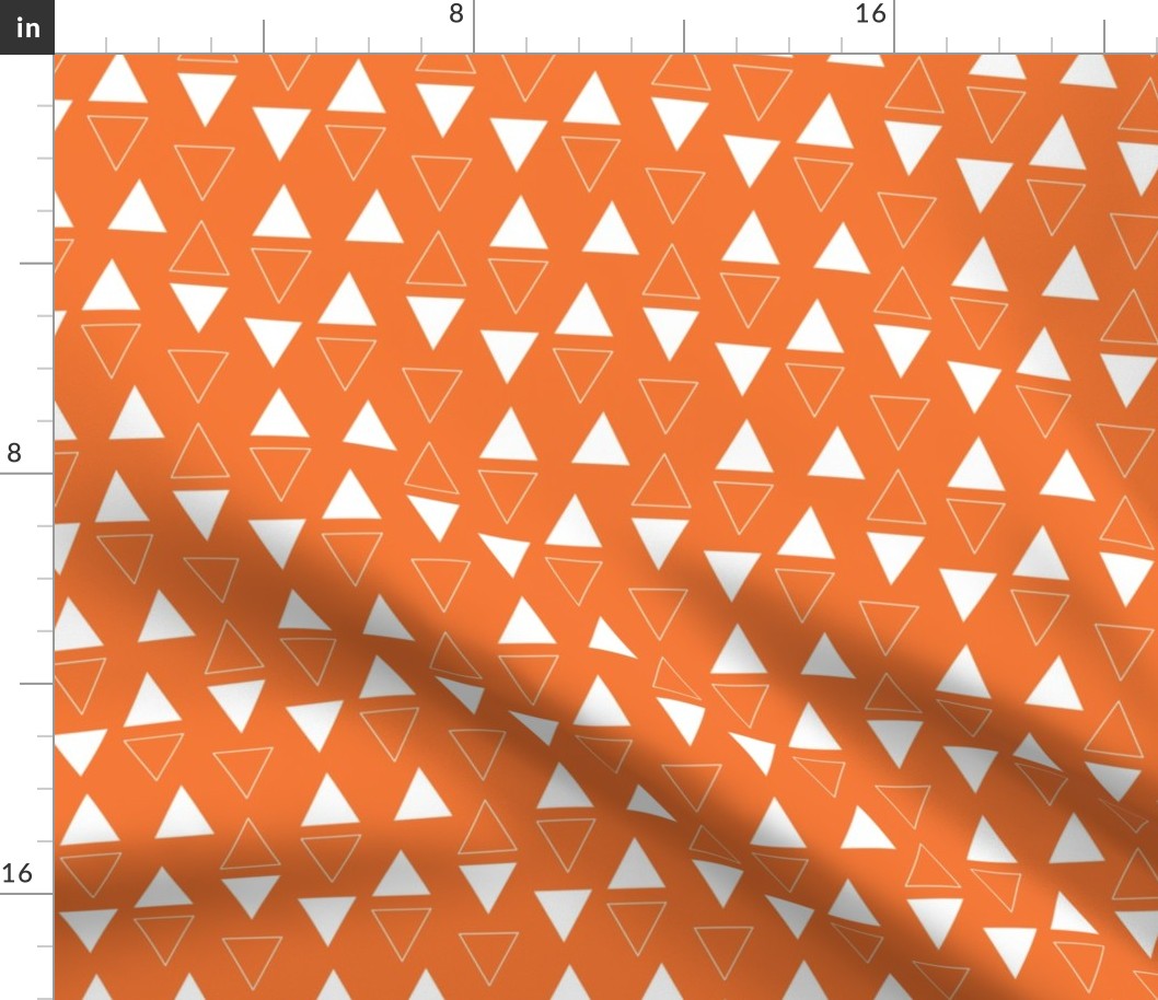 white triangles on orange peel 1 inch