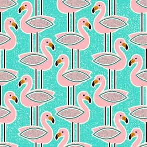 Normal scale • Mid century flamingo blue