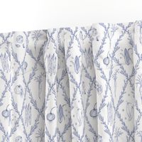 Vegetable Soup Kitchen Toile Navy