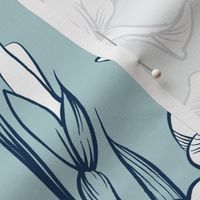 Toile Just Iris | Malibu Blue+White+Navy