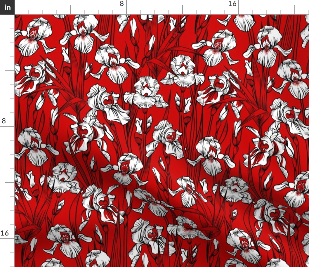 Toile Just Iris Small | Red+Black+White